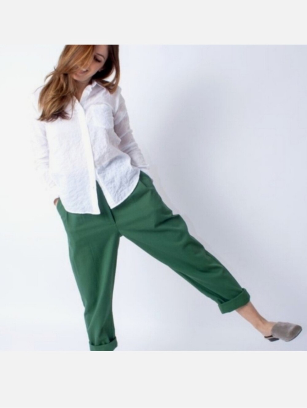 WRAY FIEDLING PANTS IN GREEN - Picture 2 of 6